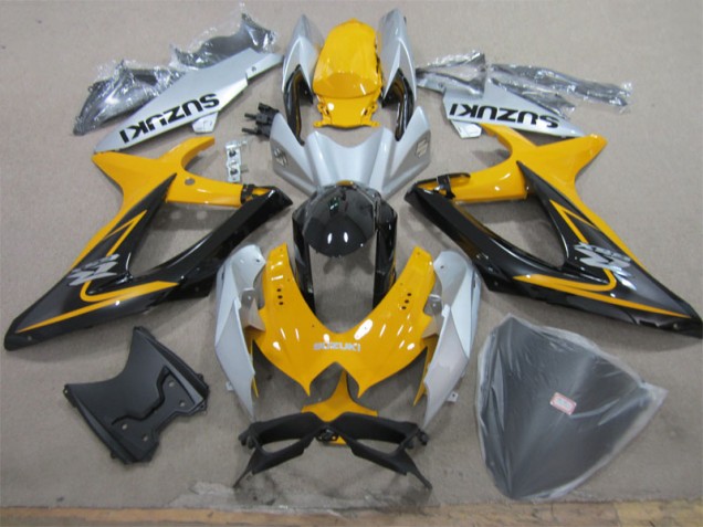 Amarelo Branco Preto Carenagem GSXR 600 K8 08-10