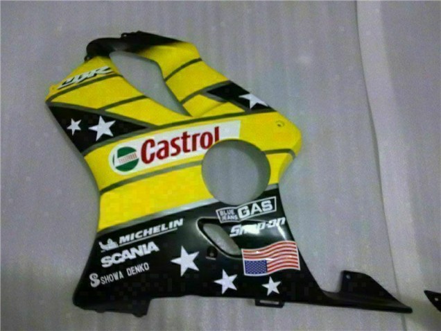 Amarelo Preto Castrol Cycle World Carenagem CBR 600 F4i 01-03