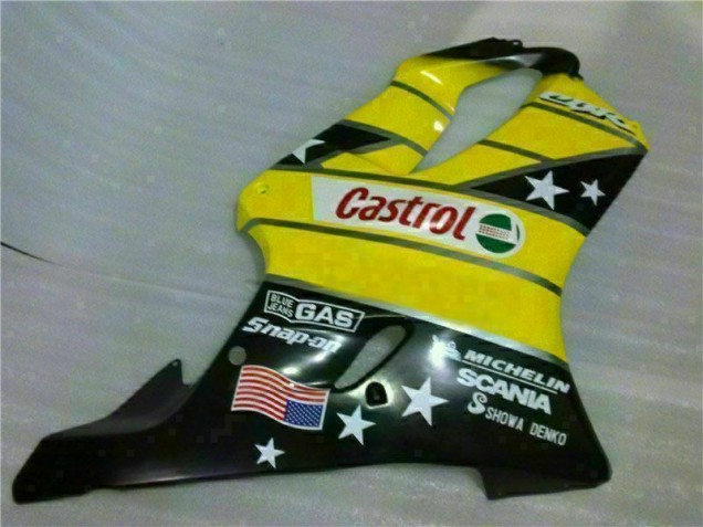 Amarelo Preto Castrol Cycle World Carenagem CBR 600 F4i 01-03