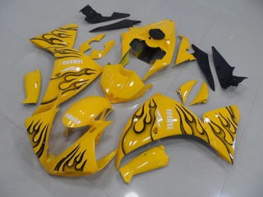 Amarelo Preto Chama Carenagem R1 09-11