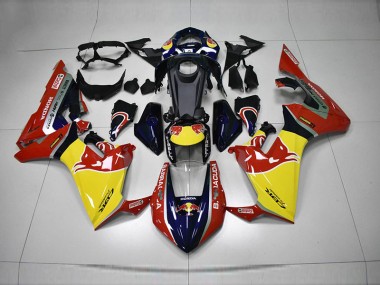 Azul Amarelo Vermelho Red Bull Carenagem CBR 1000RR 17-23