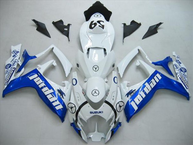 Branco Azul Jordan Carenagem GSXR 600 K6 06-07