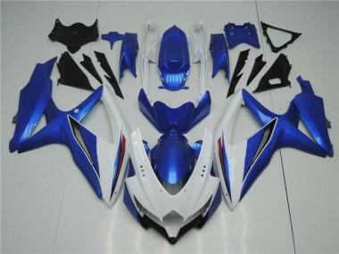 Branco Azul Kit Carenagem GSXR 600 / 750 K8 08-10