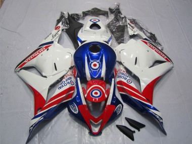 Branco Azul Vermelho Plástico CBR 600RR 09-12