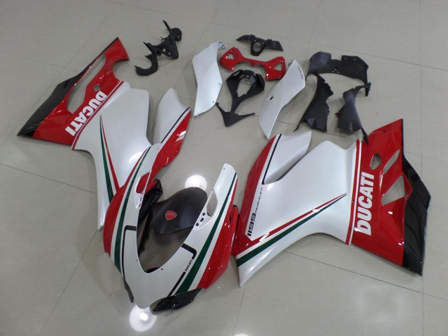 Branco Vermelho Abs Carenagem Ducati 1199 11-14