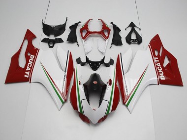 Branco Vermelho Injeção Kits Carenagem Ducati 1199 11-14