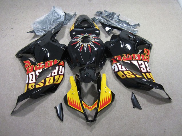 Preto Amarelo Kit Completo Carenagem CBR 600RR 09-12