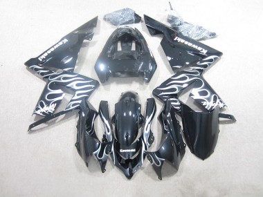 Preto Branco Chama Carenagem ZX10R 03-05