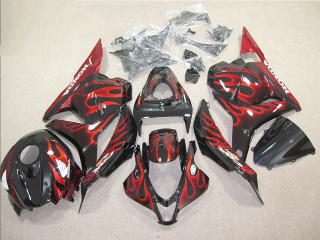 Preto Vermelho Chama Kit Carenagem CBR 600RR 09-12