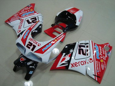 Vermelho Branco Xerox 21 Kits Carenagem Ducati 748 916 996 996S 93-05