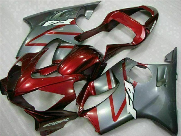 Vermelho Prata Abs Kits Completos Carenagem CBR 600 F4i 01-03